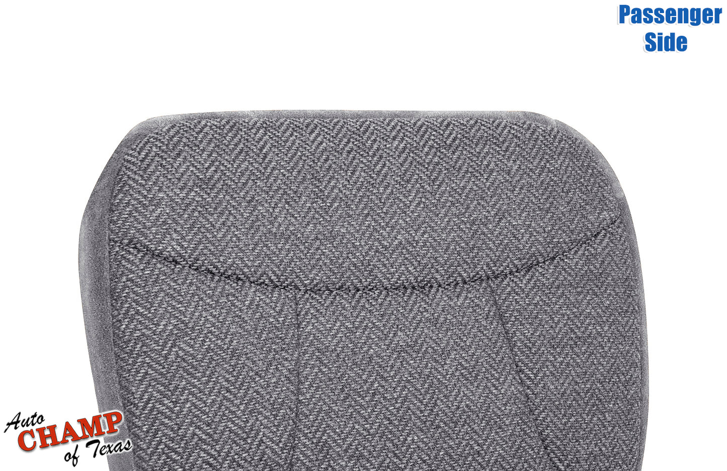 1992-1993 Ford Bronco XLT passenger side bottom replacement cloth seat cover gray durable fit top view