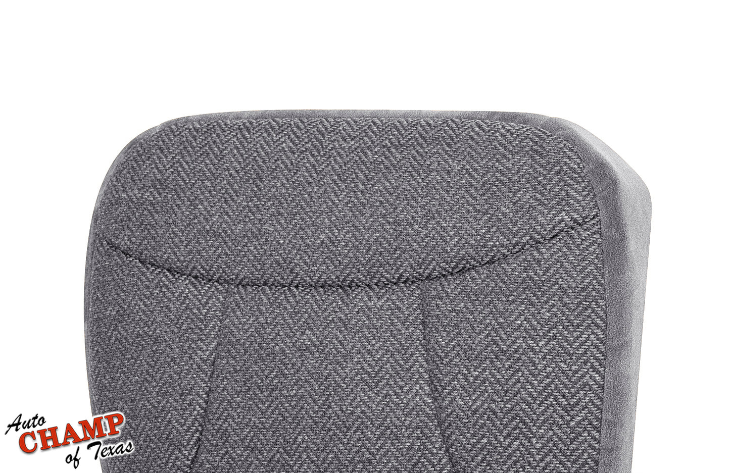 1992-1993 Ford Bronco XLT driver side bottom cloth seat cover gray close-up