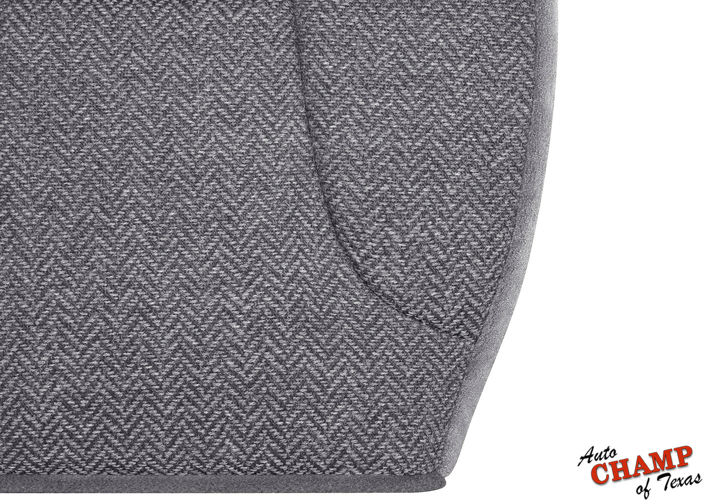 1992-1993 Ford Bronco XLT driver side bottom cloth seat cover gray bottom right