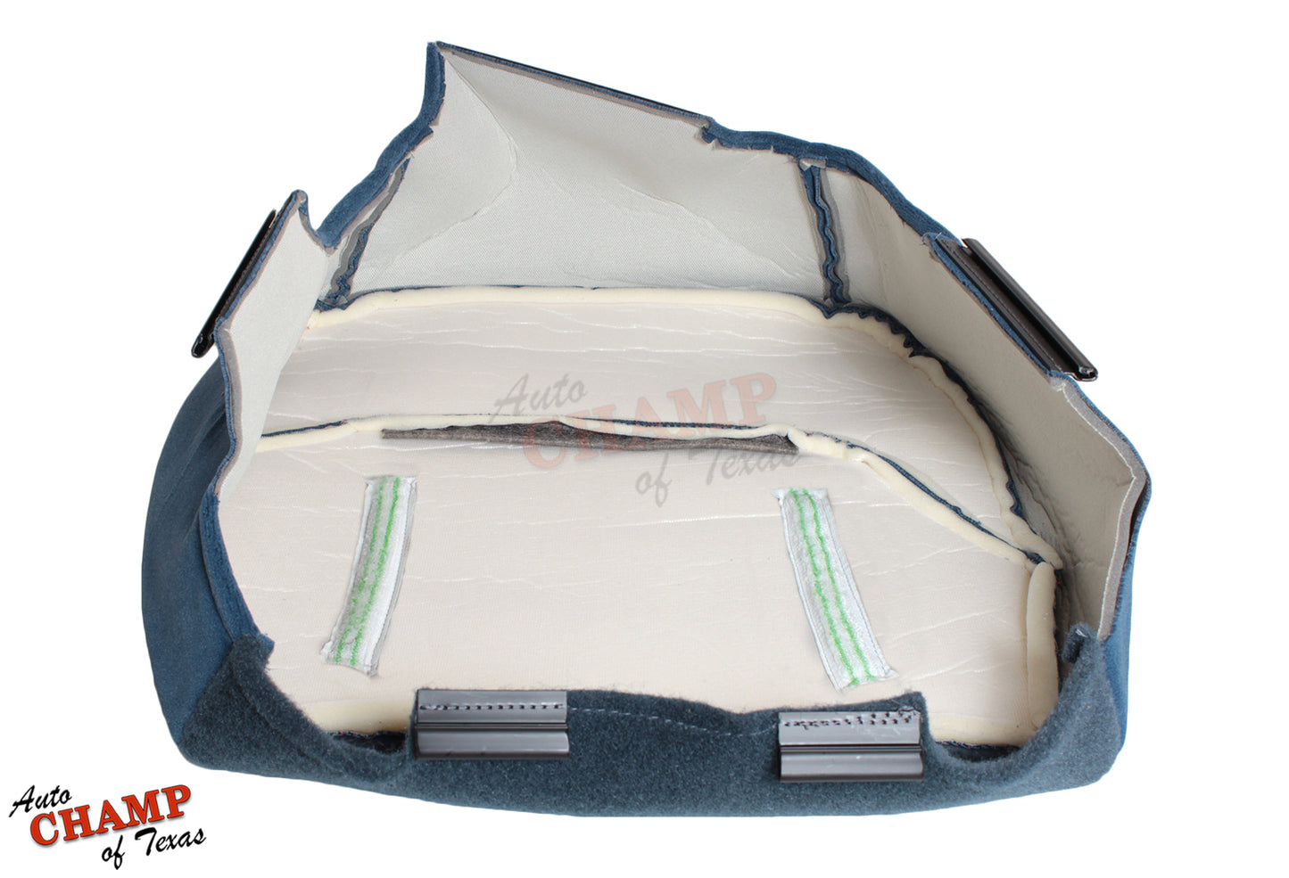 1994-1997 Ford F-550 XLT Driver Side Bottom Cloth Seat Cover, Blue 40/20/40