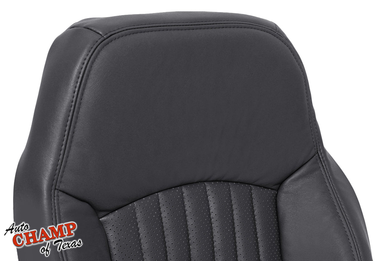 driver side lean back seat cover 1993 1994 1995 firebird trans am dark graphite gray leather direct replacement