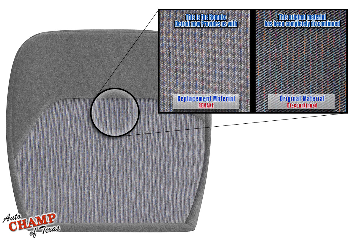 gray cloth bench driver cushion seat cover 1994 1997 ford f250 xlt