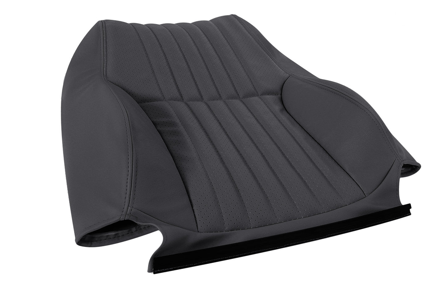 lean back black leather trans am seat with vent detail