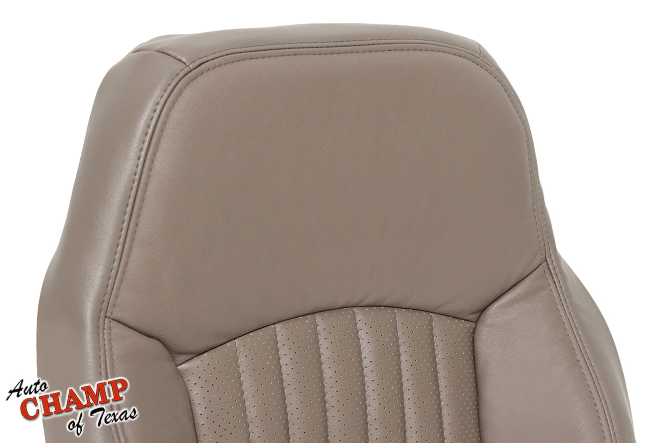 medium tan leather stitching trans am seat cover