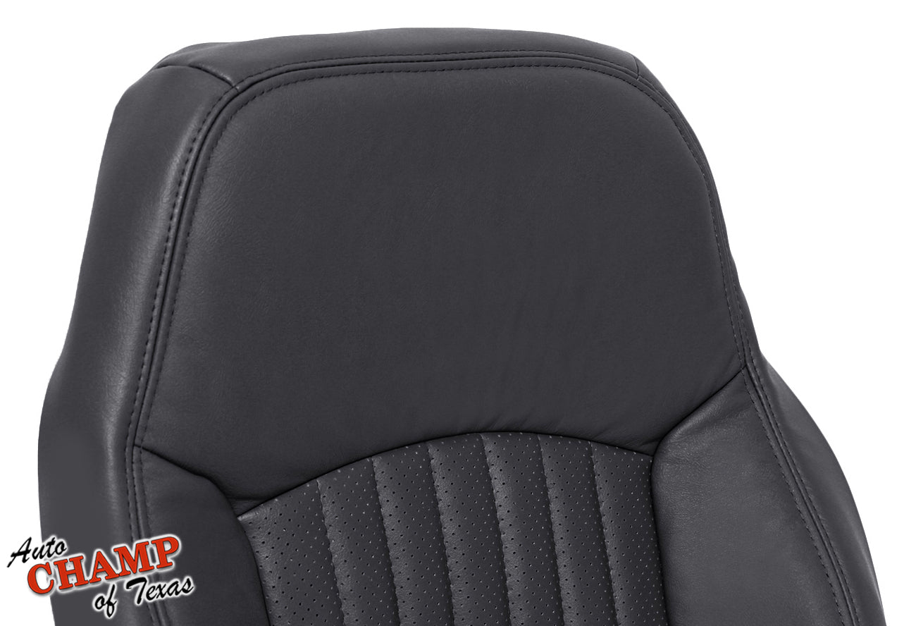 rear view trans am black leather seat cover 2000 2002