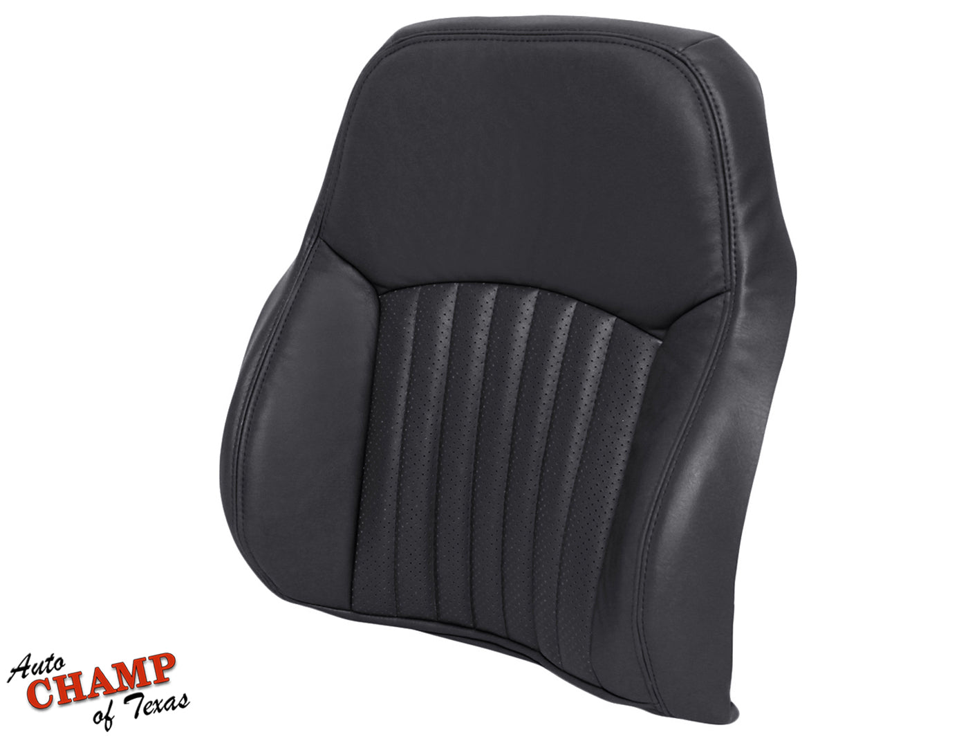 driver side lean back seat cover black leather trans am