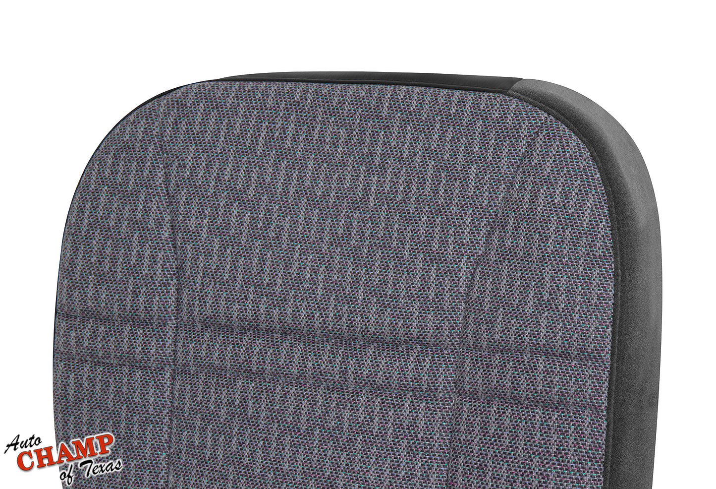 Close-up of gray cloth Jeep Cherokee Sport SE seat bottom replacement.
