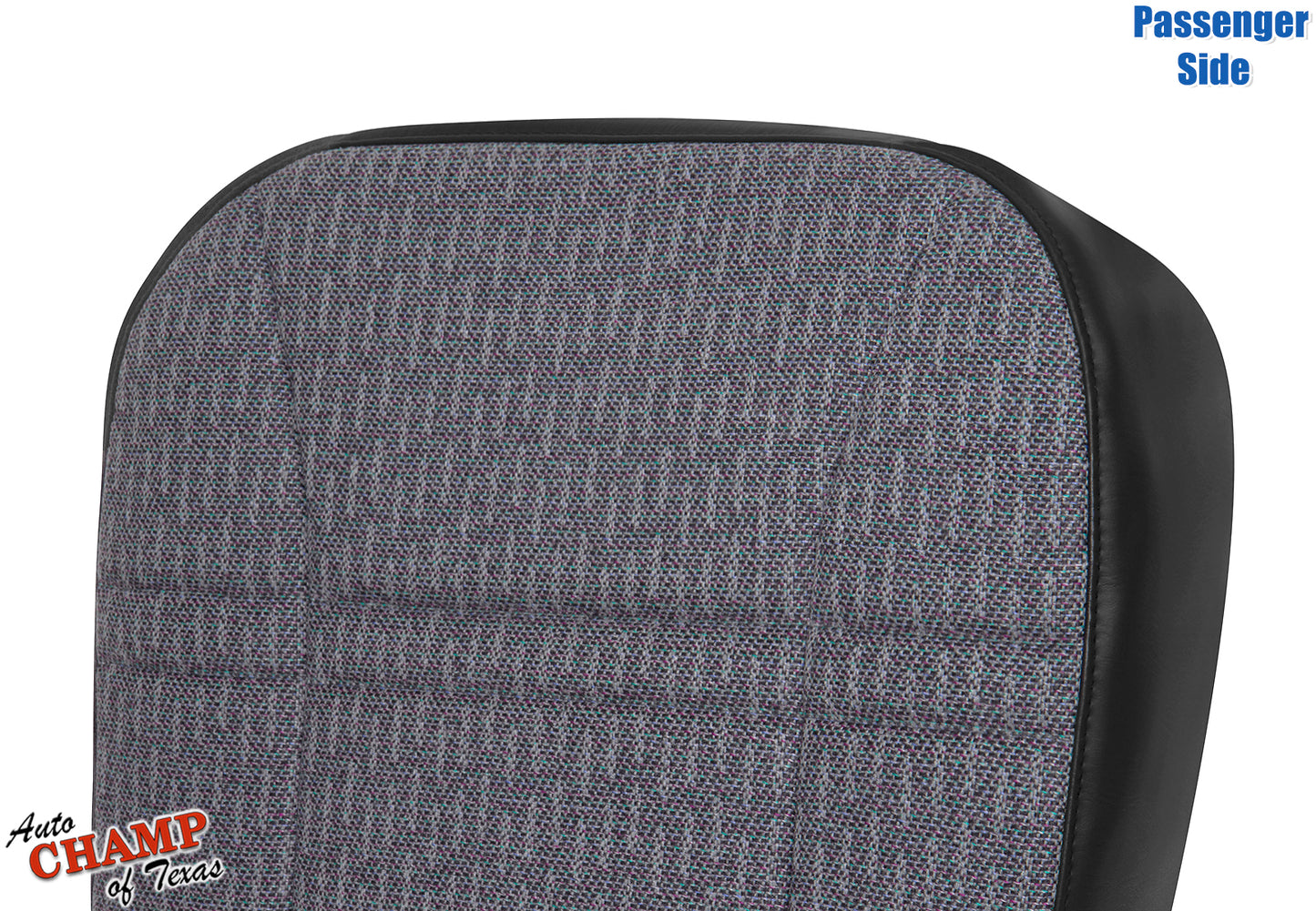1999 2001 jeep cherokee passenger seat cover gray fabric with black vinyl side