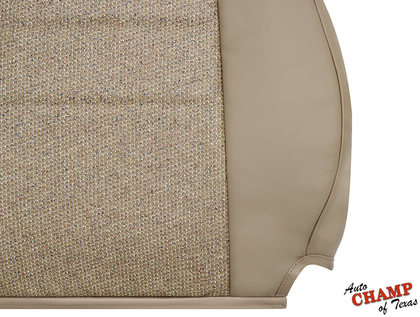 97 06 jeep wrangler driver side seat cover tan cloth replacement close up factory fit
