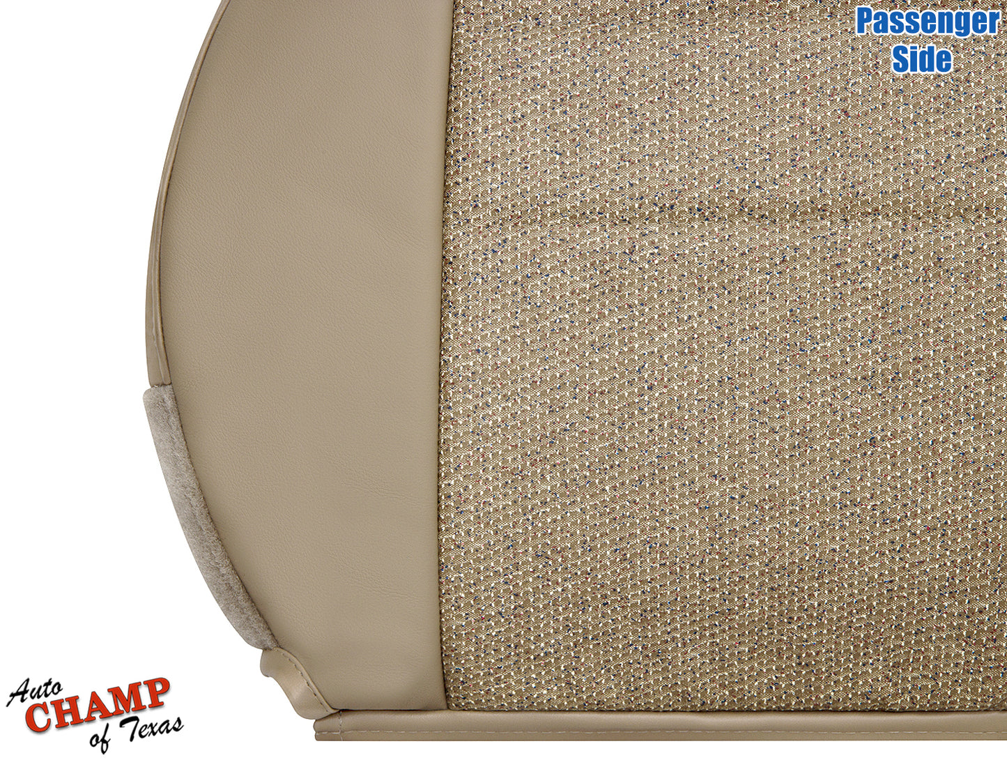97 06 jeep wrangler passenger seat cover tan camel vinyl close up texture
