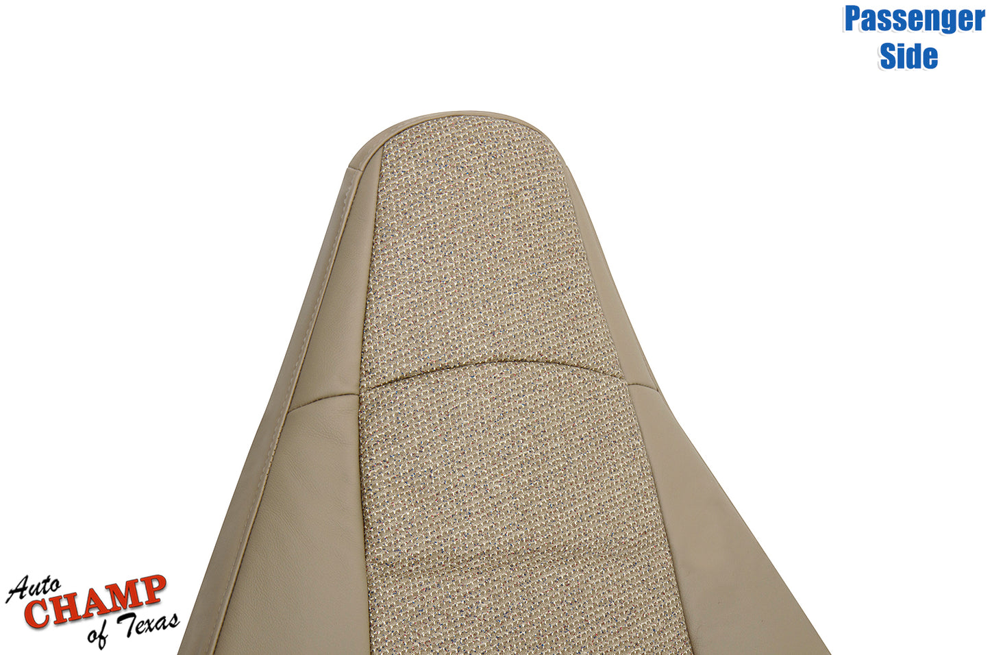 97 06 jeep wrangler seat cover passenger side tan camel cloth close view