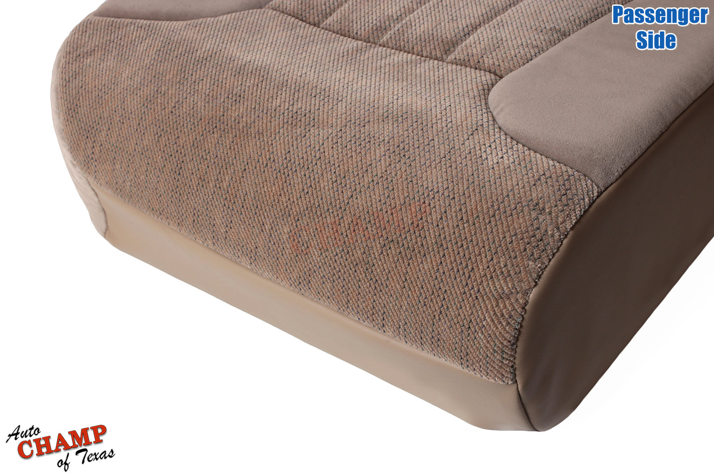 closeup cloth seat cover 1997 dodge ram camel
