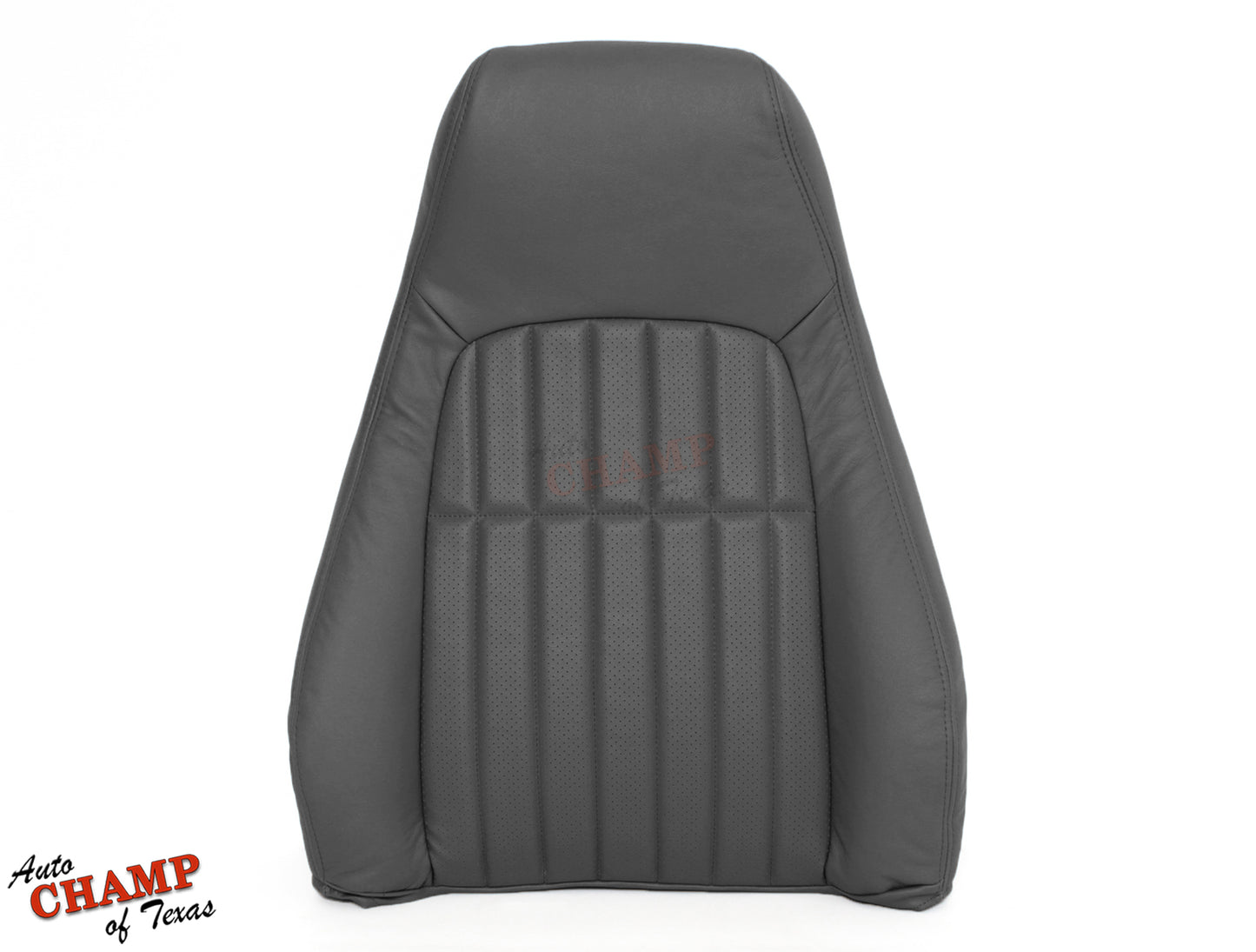 Gray perforated driver side lean back seat cover for 1997-1999 models.
