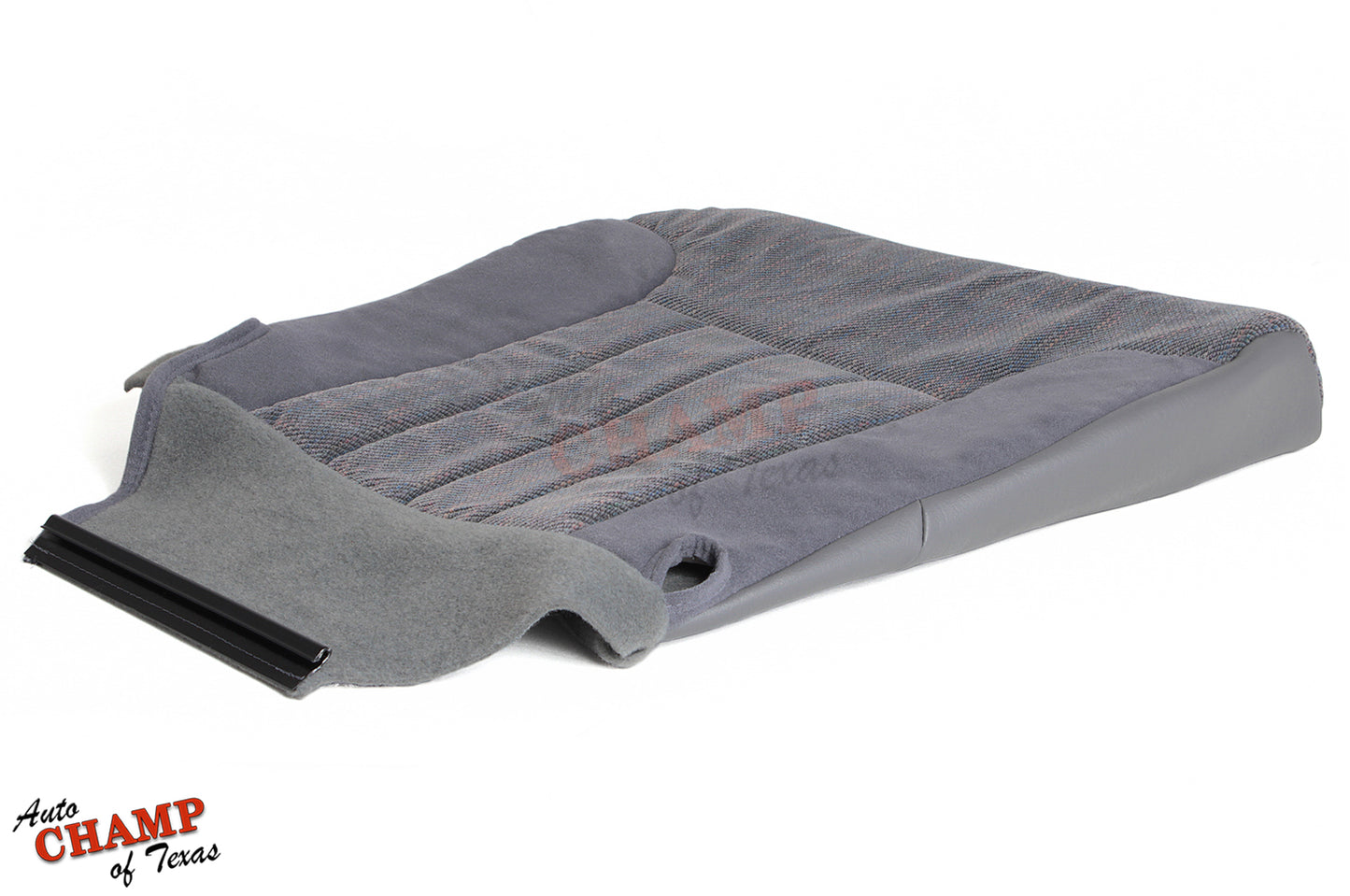 flat laid seat cushion mist gray dodge ram cloth