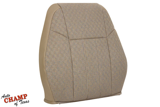 Tan camel driver side lean back seat cover for 1999-2001 Jeep Cherokee Classic.