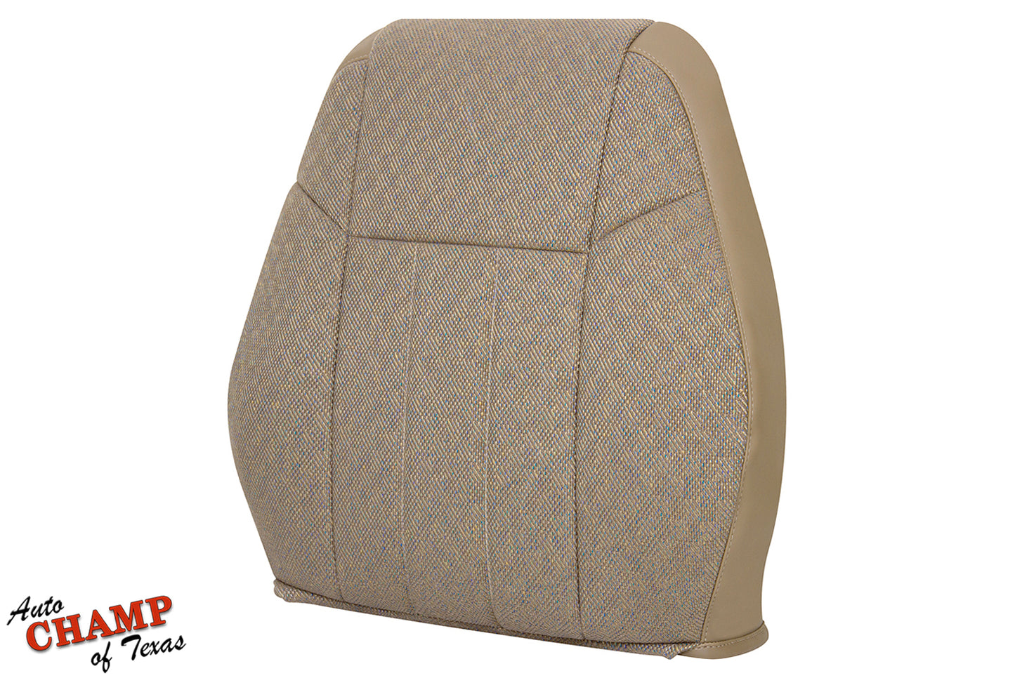 Driver side lean back replacement seat cover for 1999-2001 Jeep Cherokee Classic in tan camel fabric.