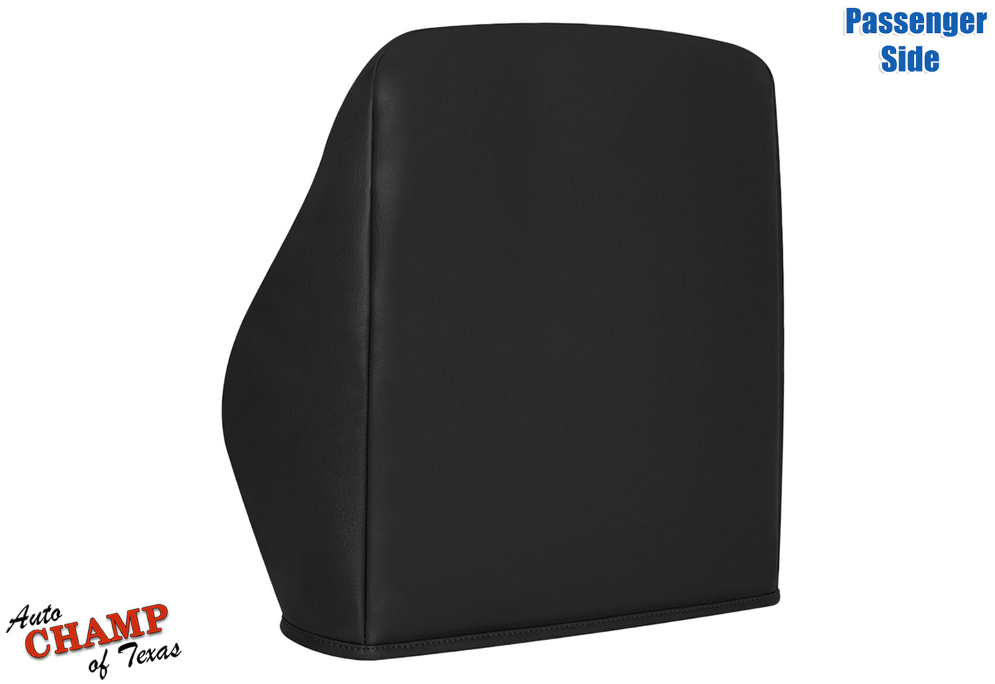 Passenger side view of a 1999-2001 Jeep Cherokee Classic lean back seat cover in smooth black material.