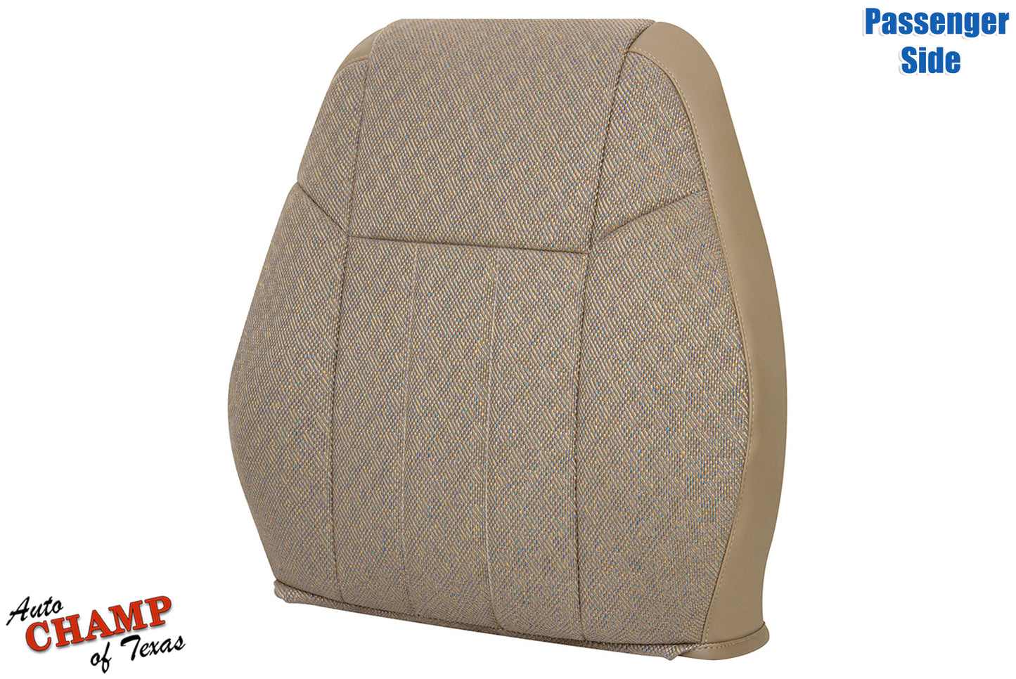 Passenger side lean back seat cover for 1999-2001 Jeep Cherokee Classic in tan camel color.