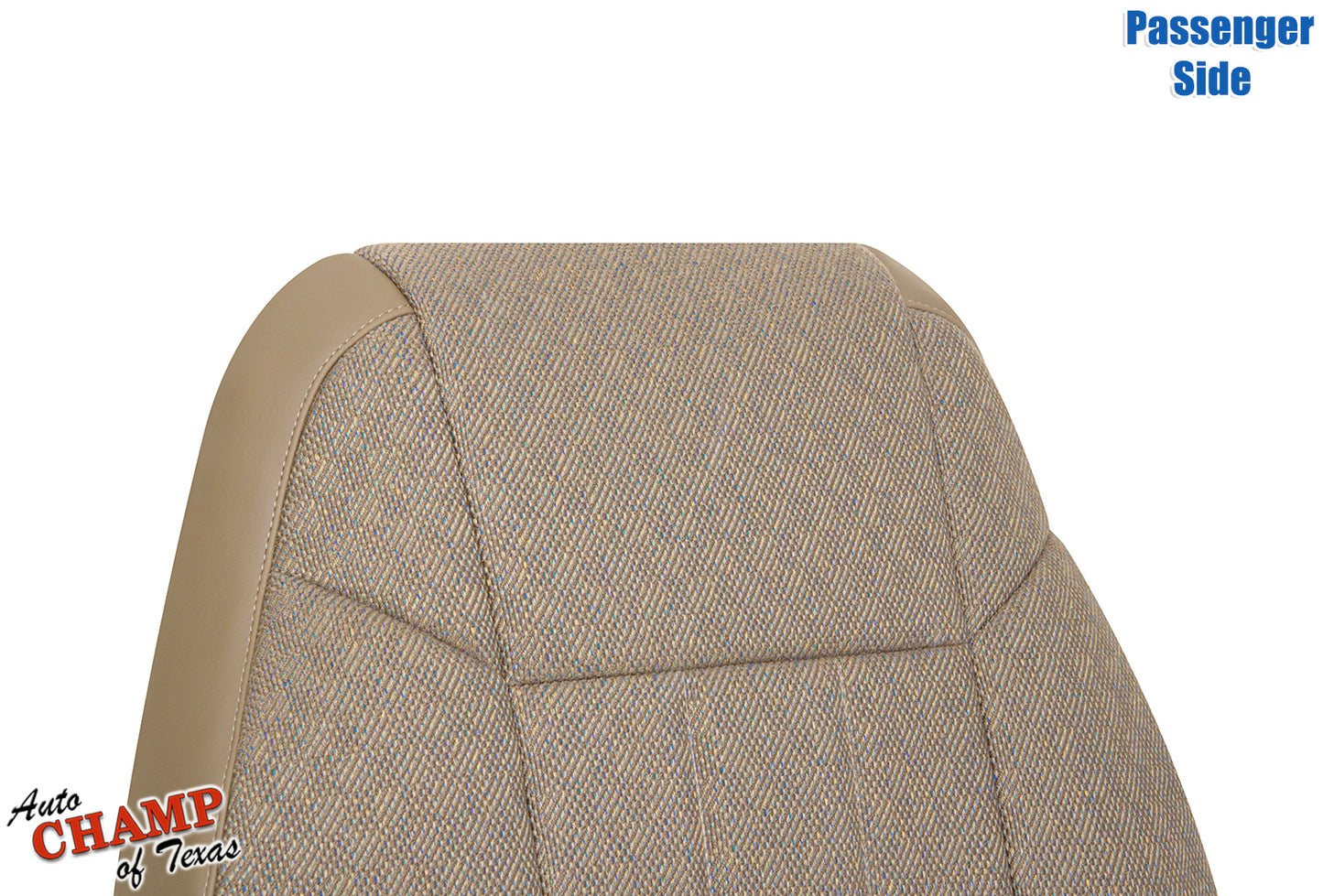 1999-2001 Jeep Cherokee Classic passenger side lean back seat cover tan camel upper view.