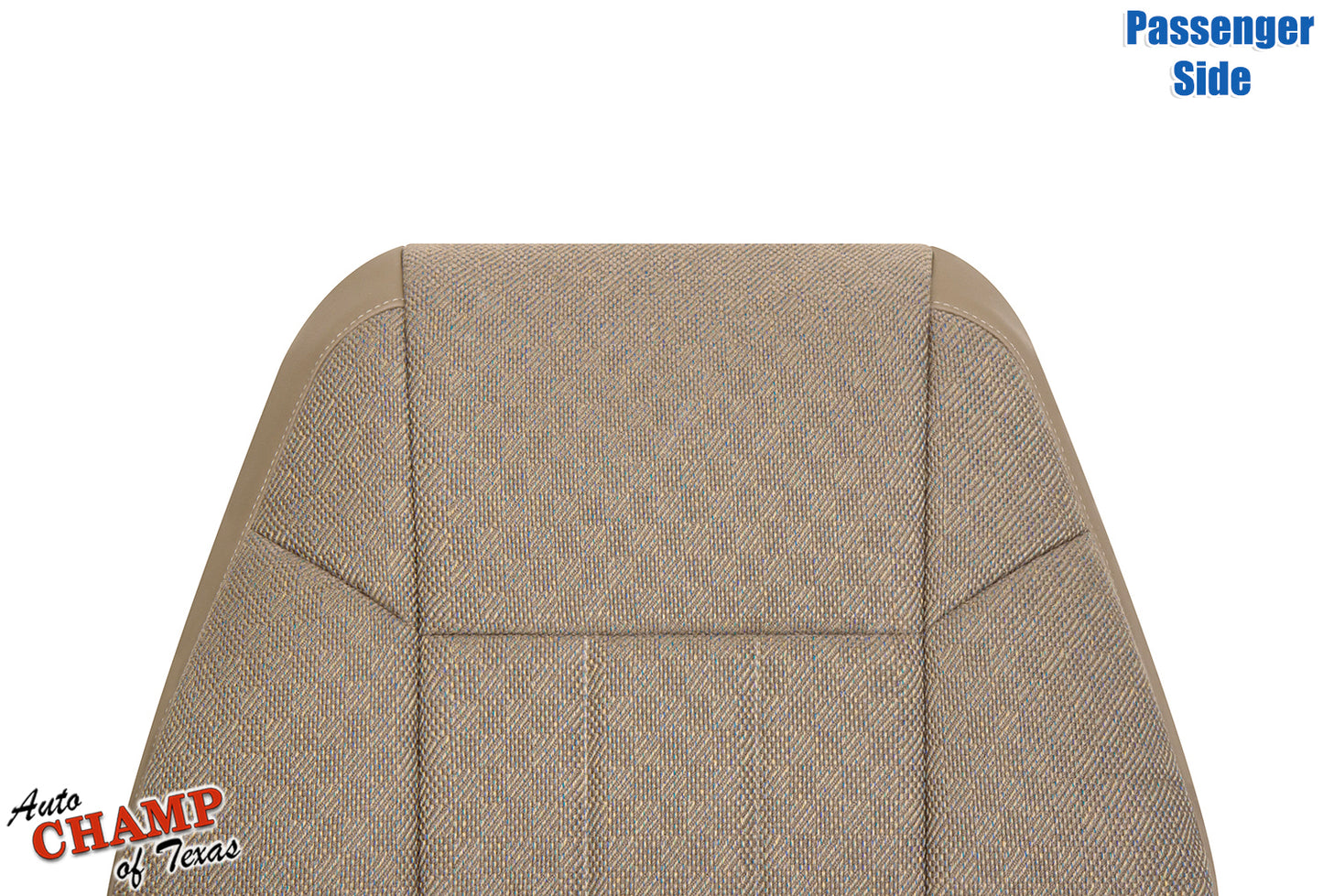 1999-2001 Jeep Cherokee Classic passenger side lean back seat cover tan camel close-up.