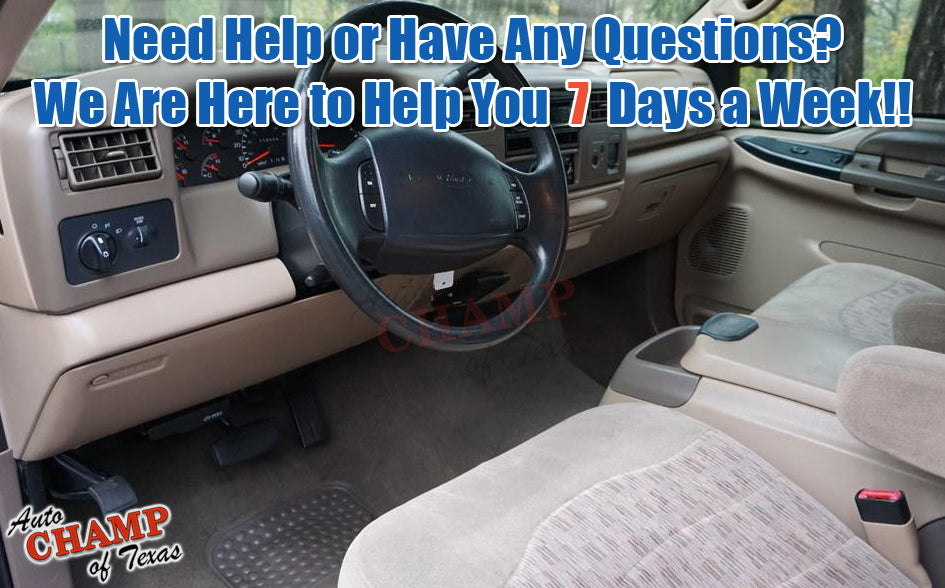 gray cloth seat ford f250 xlt driver side interior support banner