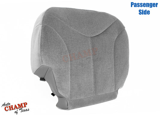 1999-2002 GMC Sierra SLE SLT Z71 Passenger Bottom Cloth Seat Cover Pewter Gray