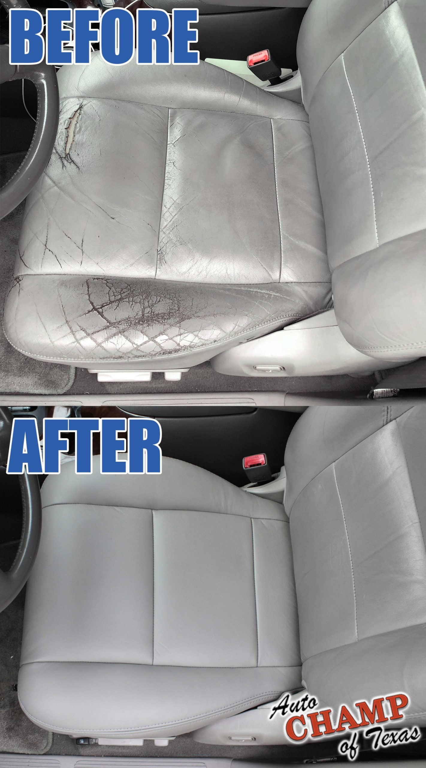 2000 2004 toyota tundra limited driver bottom seat leather before after gray