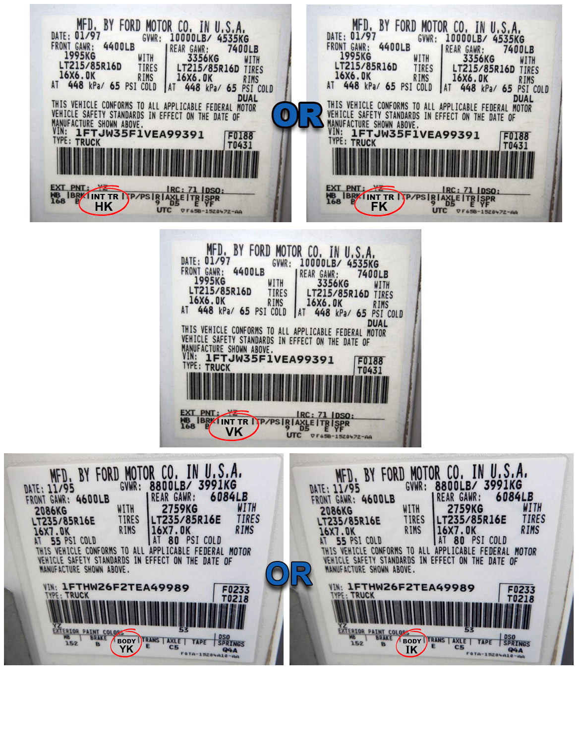 ford f550 tan cloth armrest trm tags hk fk vk yk ik