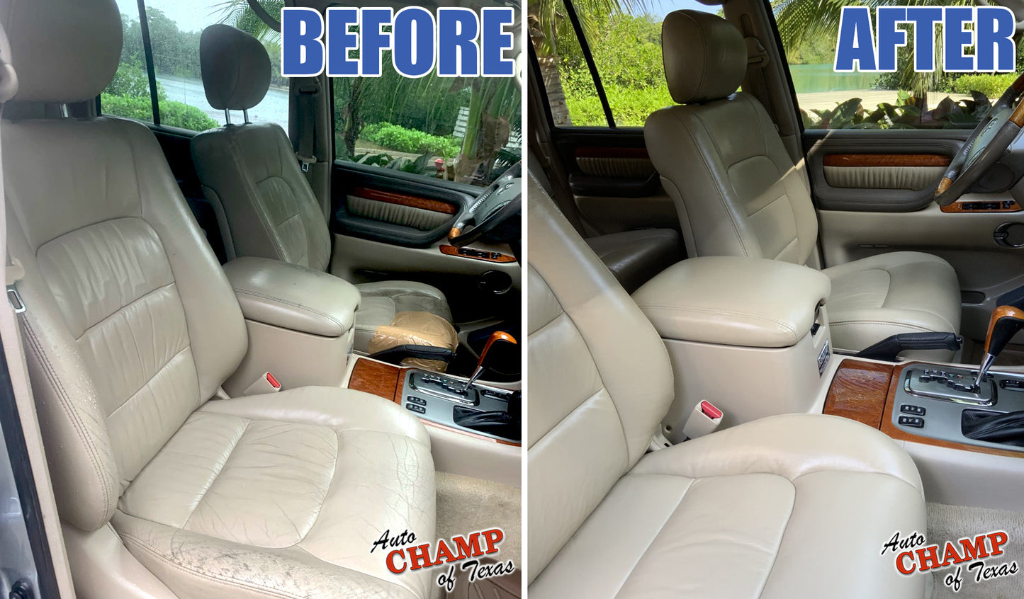 1998 2007 lexus lx470 driver lean back tan leather seat
