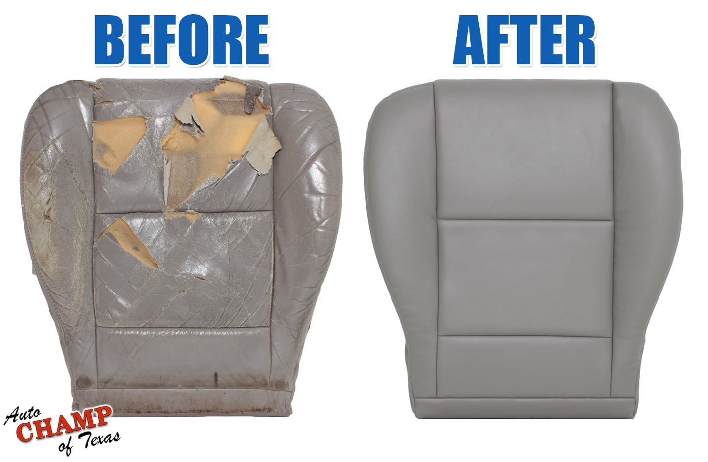 2000 2004 toyota tundra limited driver bottom leather seat cover before after gray