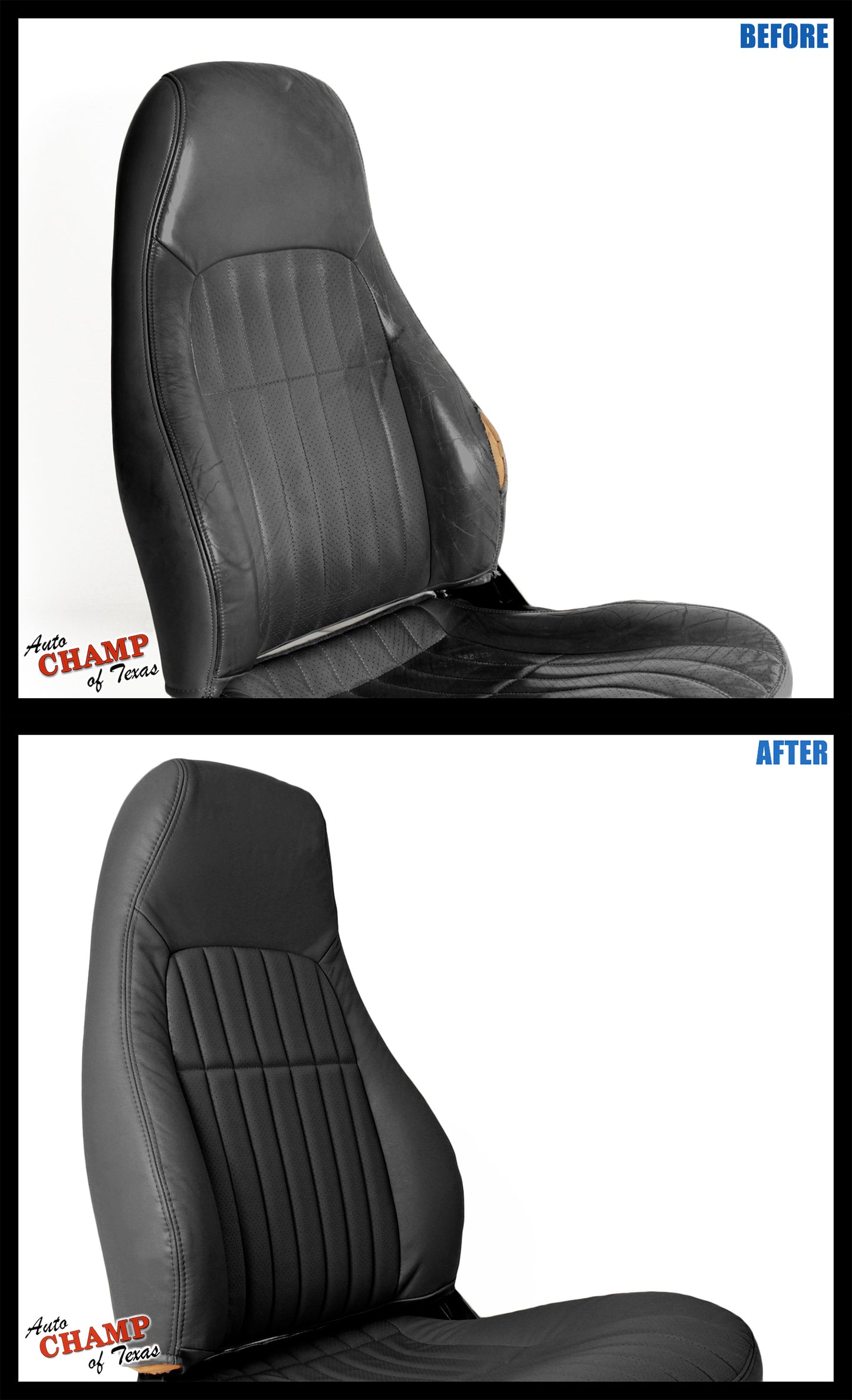 2000-2002 Chevy Camaro Z28 RS SS Passenger Side Lean Back Leather Seat Cover Black