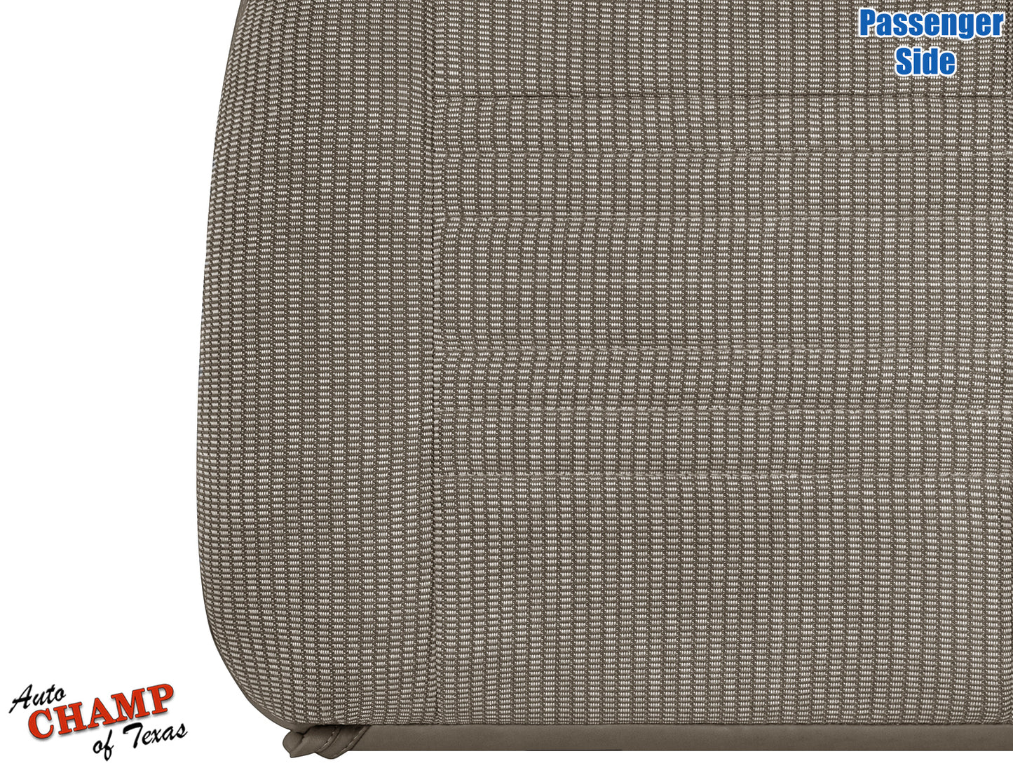 2006 2009 dodge ram passenger lean back seat cover medium khaki tan lower right close up