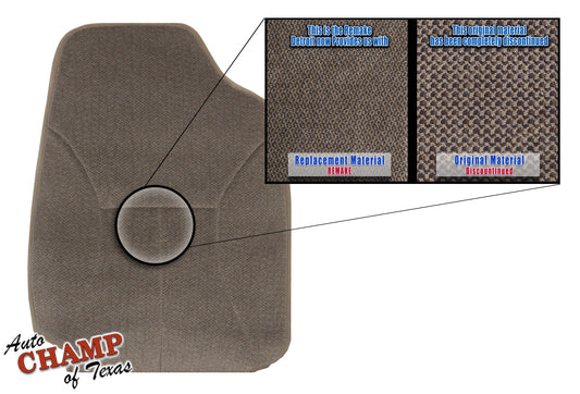 1998-2001 Dodge Ram 1500 SLT Laramie Passenger Side Lean Back Cloth Seat Cover Camel Tan