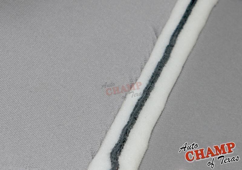 driver seat padding material closeup
