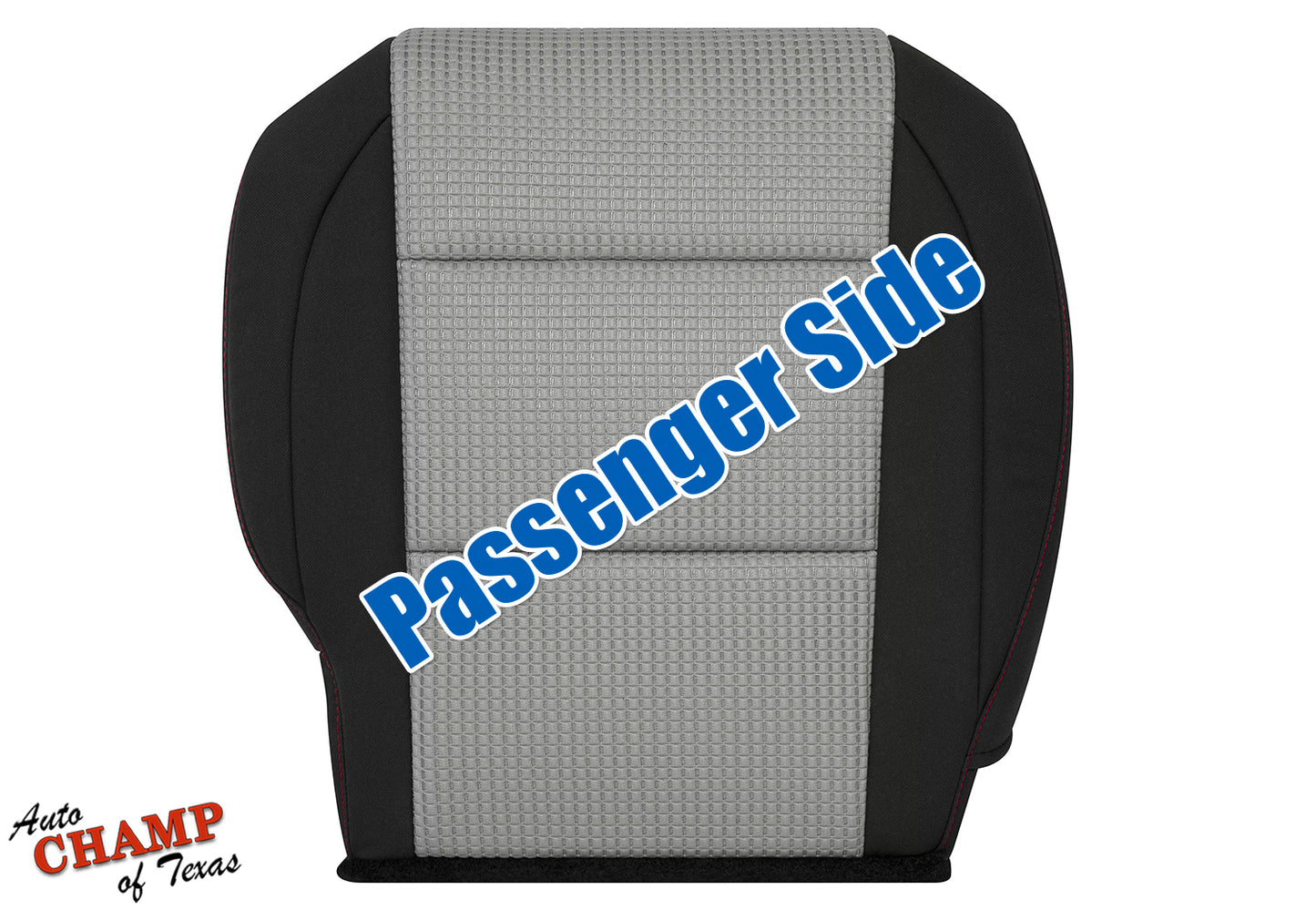 nissan titan passenger seat cover 2008 2015 cloth gray black red seam