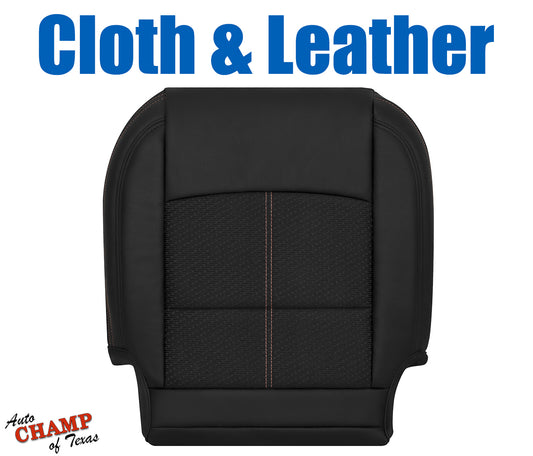 2019-2022 Nissan Altima SR Driver Bottom Leather Cloth Seat Cover Black