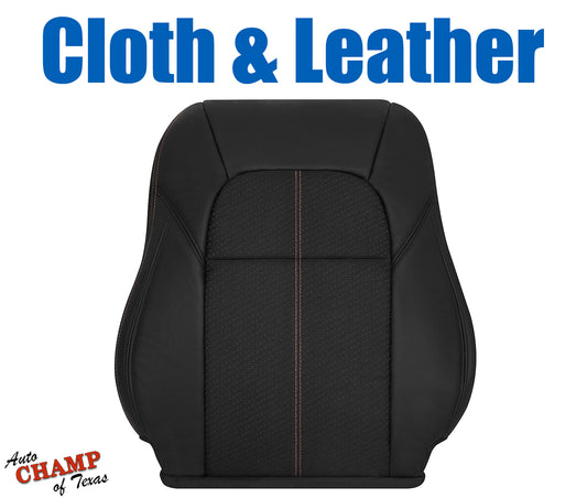 2019-2022 Nissan Altima SR Driver Lean Back Leather Cloth Seat Cover Black