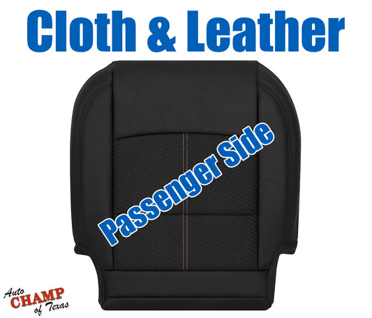 2019-2022 Nissan Altima SR Passenger Bottom Leather Cloth Seat Cover Black