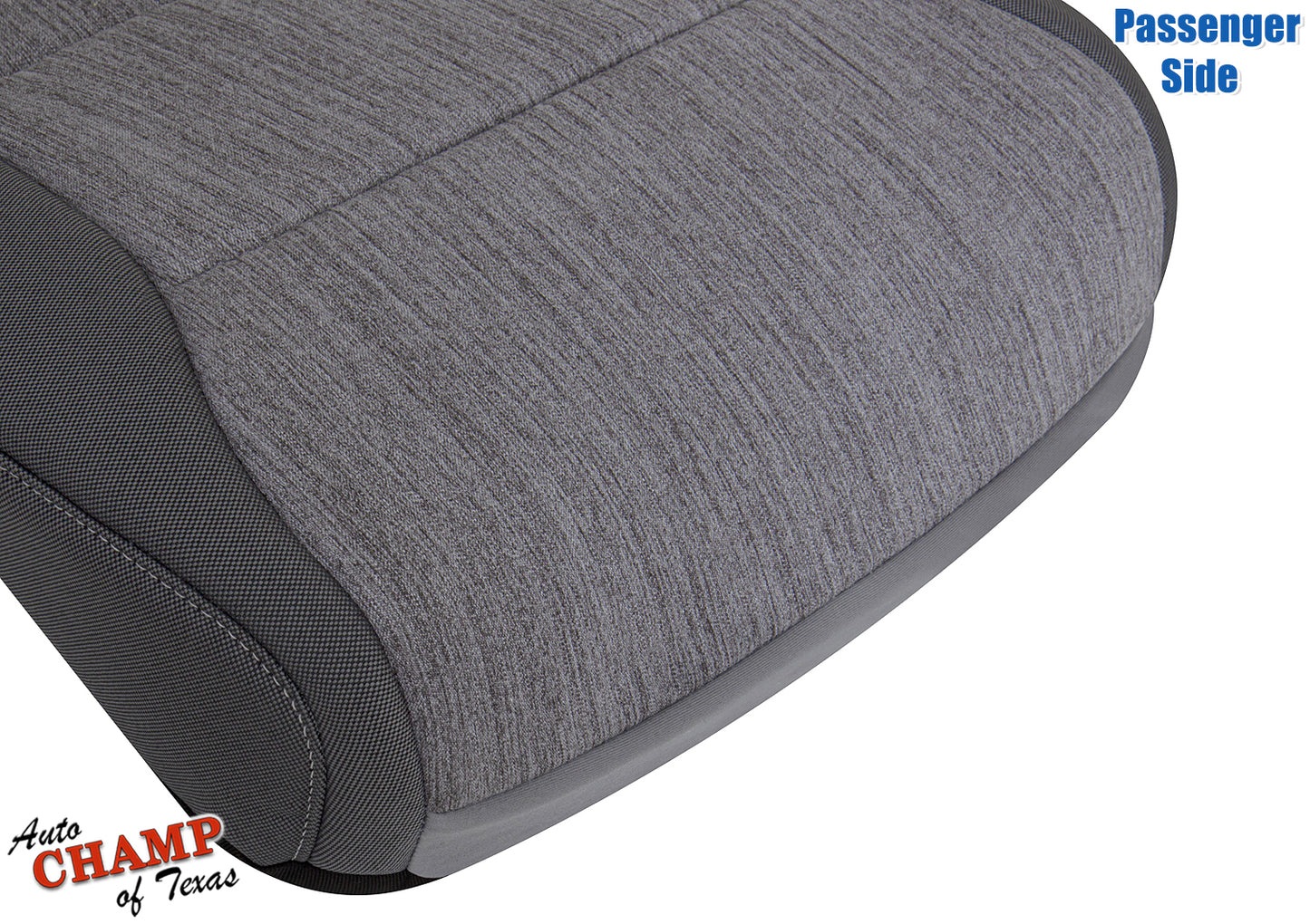 2021 2025 ford f150 xl base passenger seat cover angle view gray cloth durable stitching