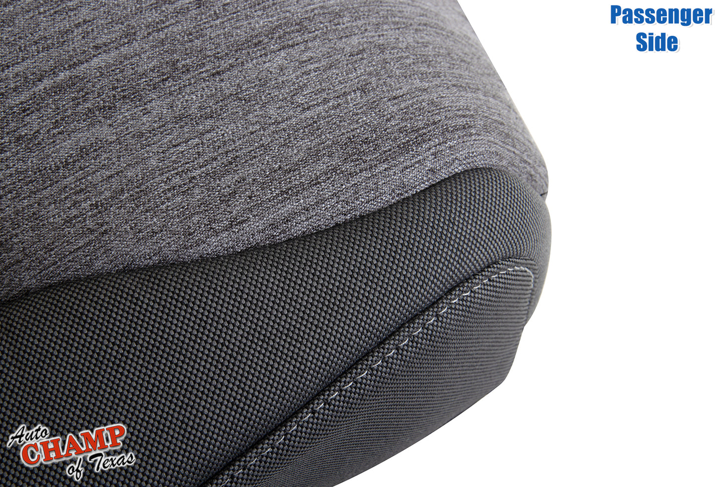 2021 2025 ford f150 xl base passenger seat cover closeup gray cloth texture durable