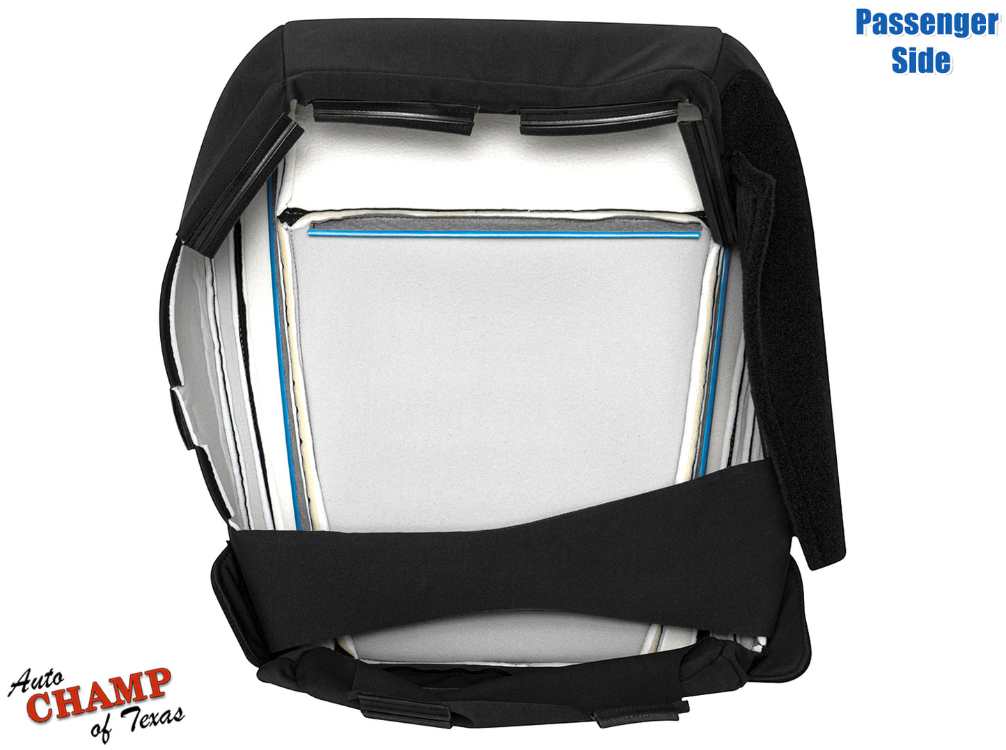 2019-2023 Ford Ranger Passenger Side Bottom Cloth Seat Cover Black