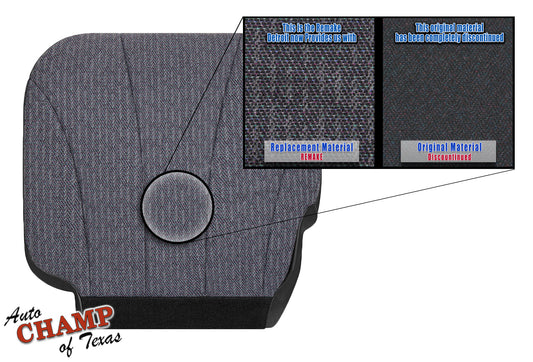 1999-2002 Chevy Silverado W/T Base Work Truck Driver Side Bottom Cloth Seat Cover Dark Gray