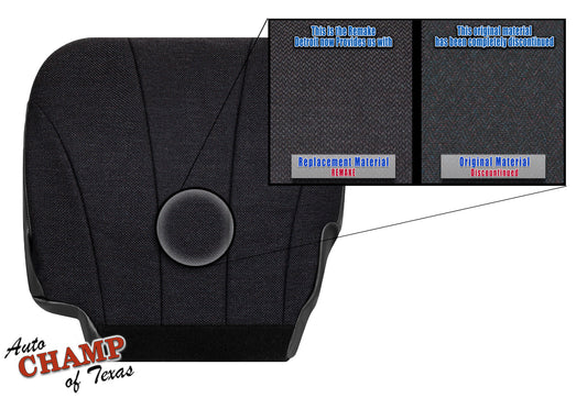1999-2002 Chevy Silverado W/T Base Work Truck Driver Side Bottom Cloth Seat Cover Dark Gray