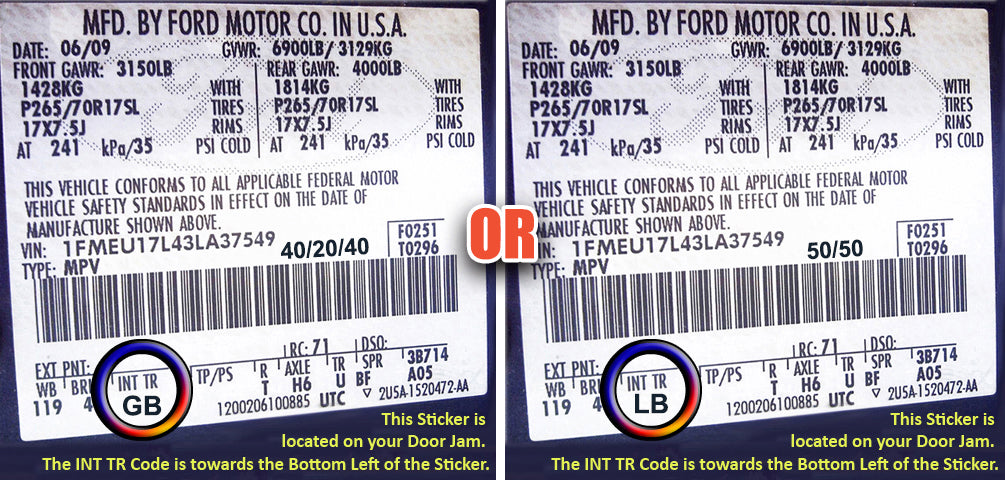 2004 2006 ford f150 fx2 fx4 passenger seat tag gray gb lb