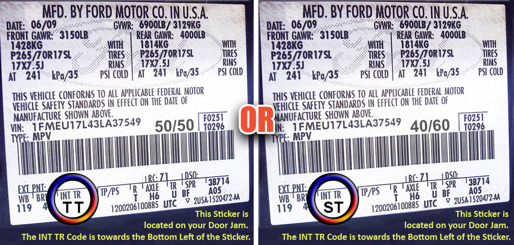2009 2010 ford f150 stx xl interior sticker trm guide