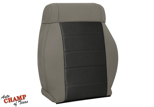 2008-2010 Jeep Wrangler X Driver Side Lean Back Cloth Seat Cover 2-Tone Tan