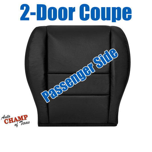 passenger cushion seat cover black accord coupe