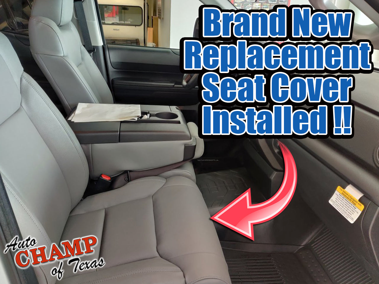 brand new 2014 2021 toyota tundra seat cover replacement installed gray