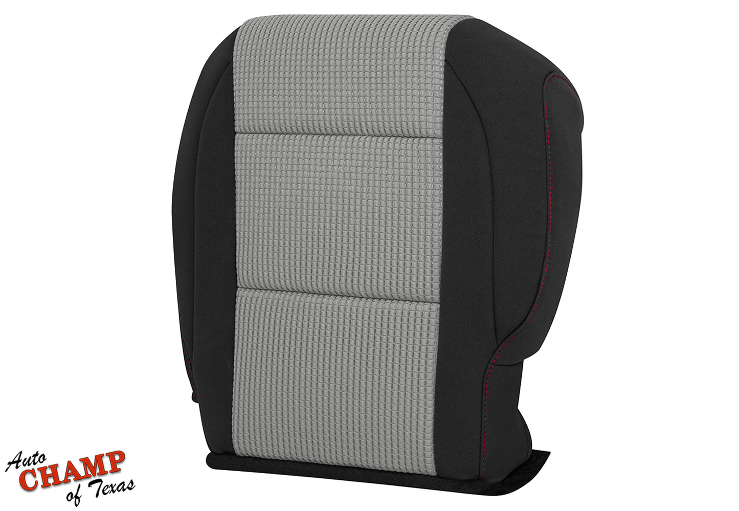 oem cloth seat titan nissan 2008 2015 driver black gray red stitch
