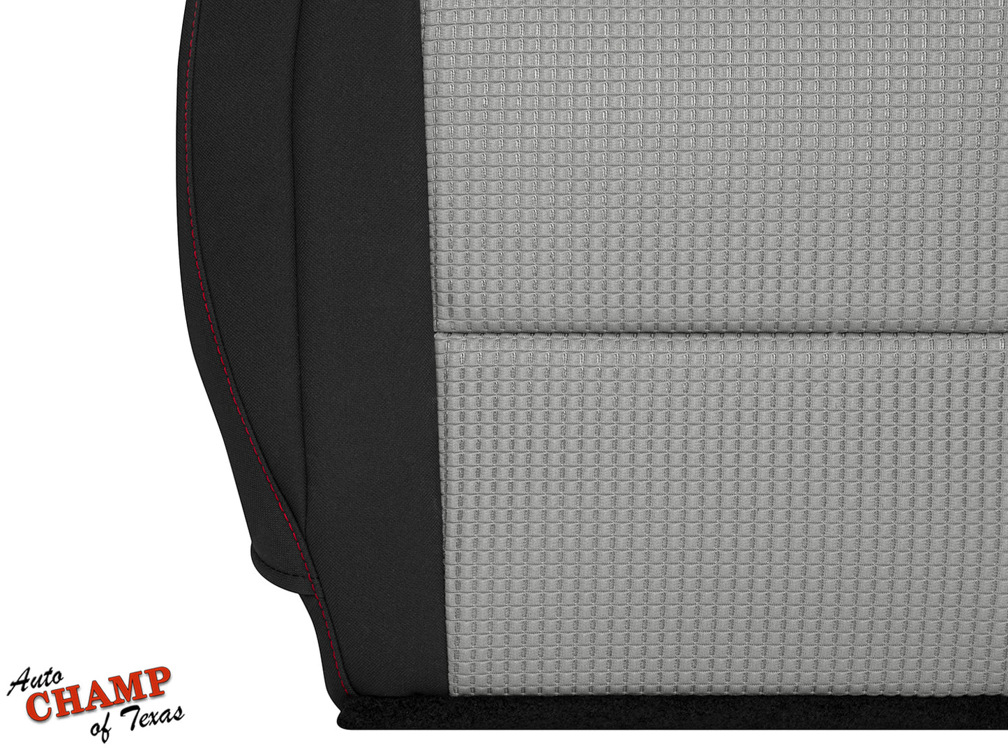 driver side titan seat cover cloth red seam black gray 2008 2015